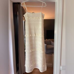 Zara Pointelle Knit Long Dress